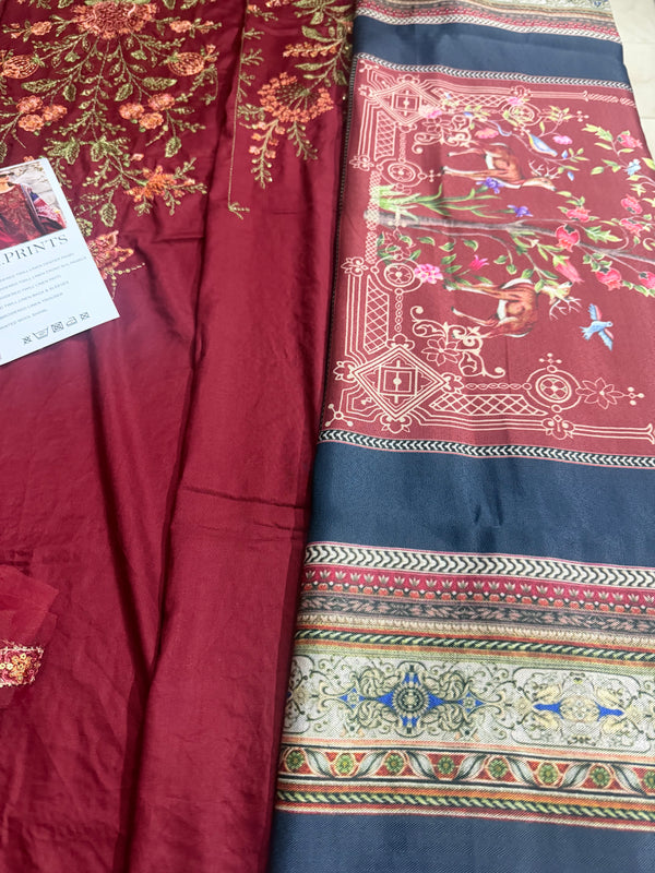 Maria B meron blue winter collection