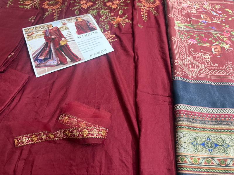 Maria B meron blue winter collection