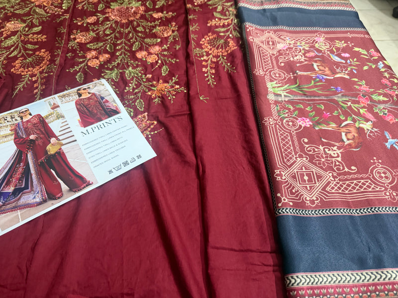 Maria B meron blue winter collection