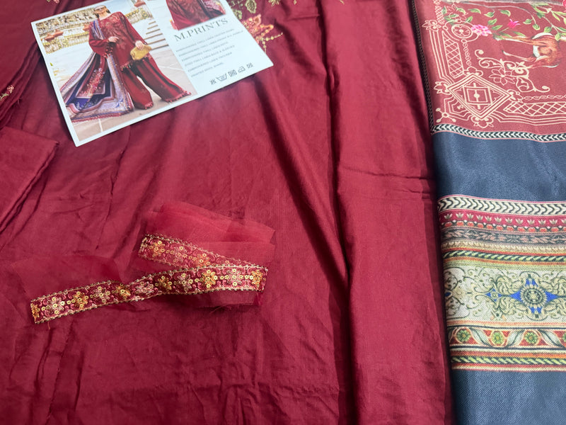 Maria B meron blue winter collection