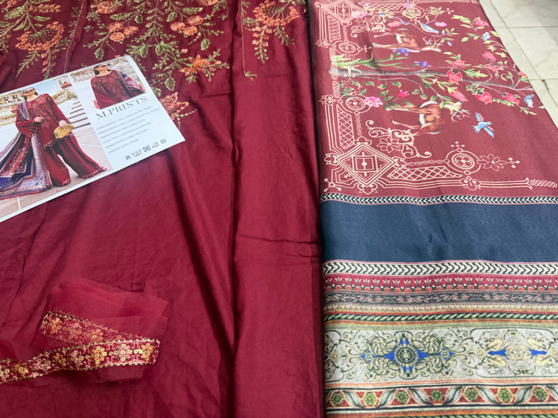 Maria B meron blue winter collection