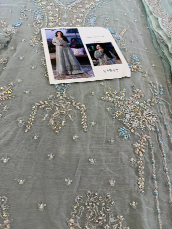 Imrozia aqua chiffon wedding edition
