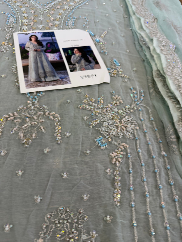 Imrozia aqua chiffon wedding edition