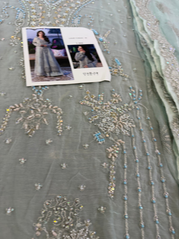 Imrozia aqua chiffon wedding edition