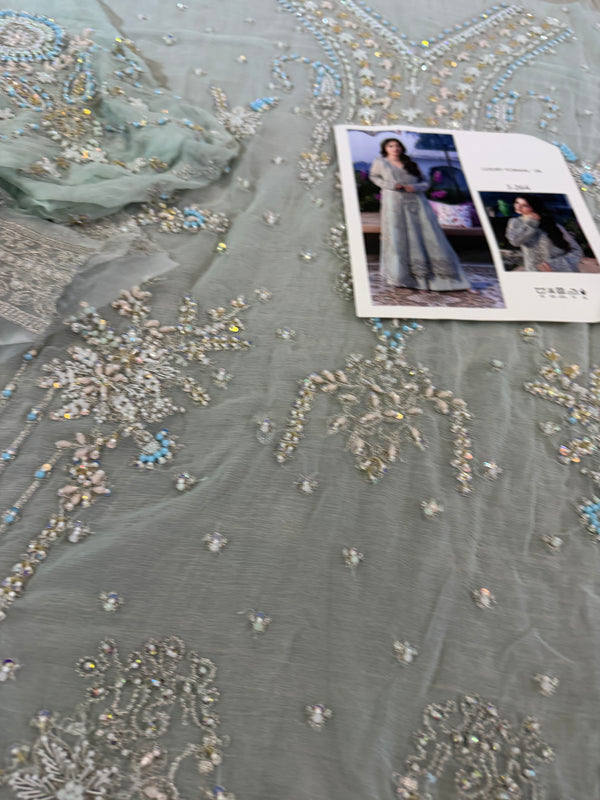 Imrozia aqua chiffon wedding edition