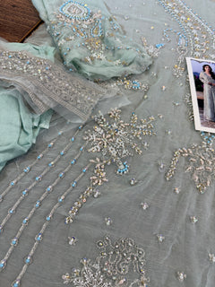 Imrozia aqua chiffon wedding edition