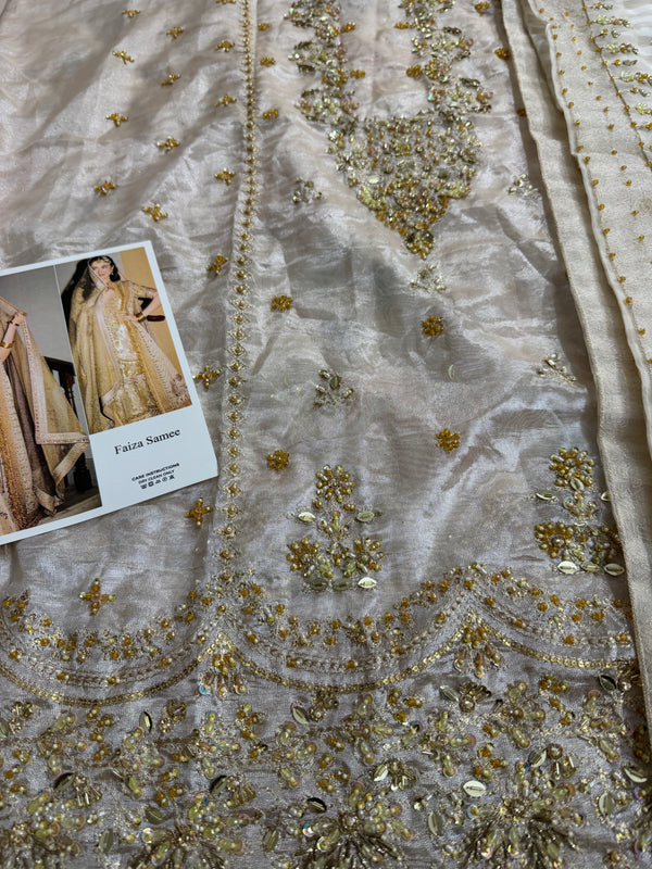Faiza samee golden bridal wedding edition
