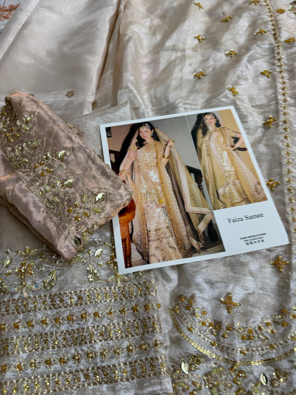 Faiza samee golden bridal wedding edition