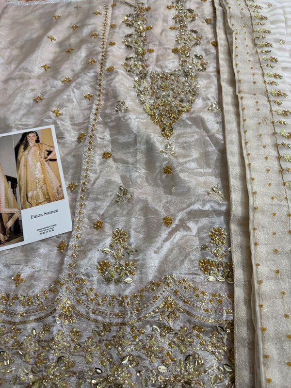Faiza samee golden bridal wedding edition