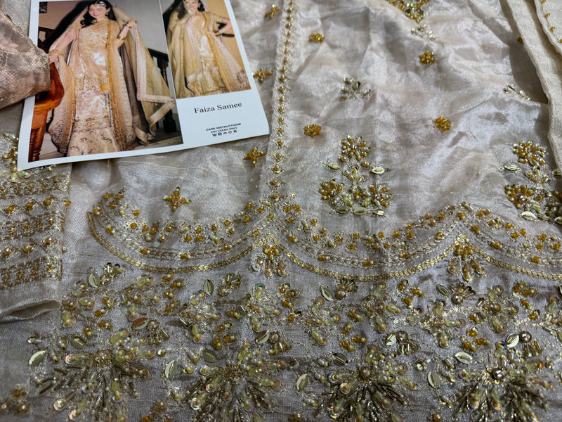 Faiza samee golden bridal wedding edition