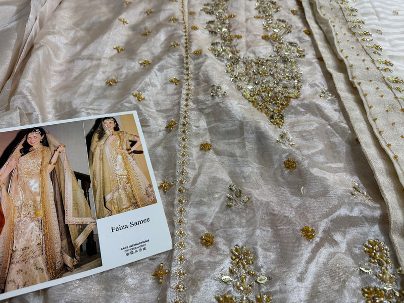 Faiza samee golden bridal wedding edition