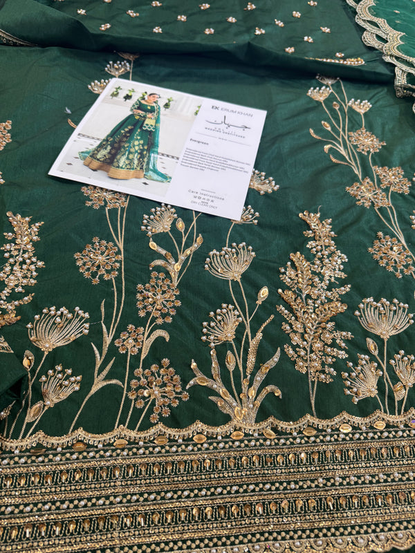 Erum khan green edition bridal chiffon