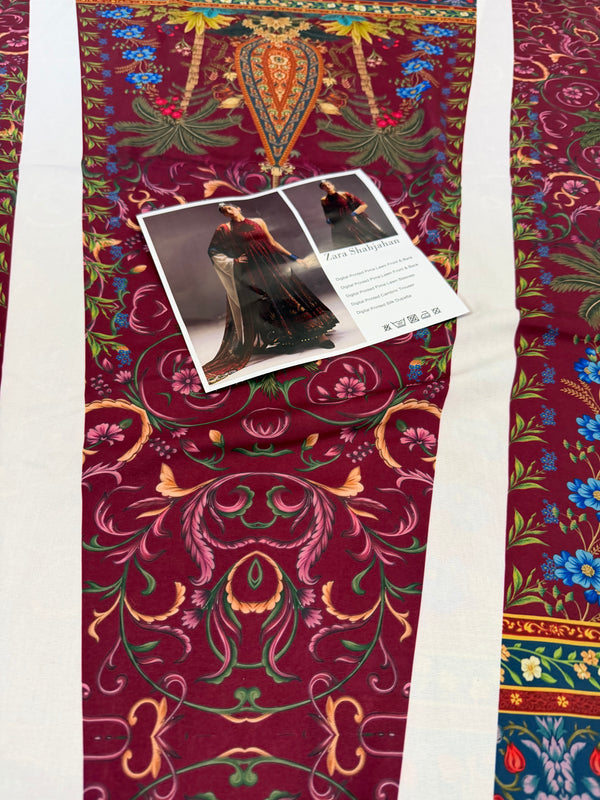 Zara Shahjahan anarkali pink edition lawn 2026