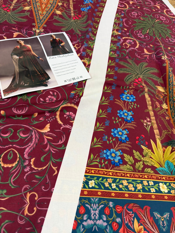 Zara Shahjahan anarkali pink edition lawn 2026