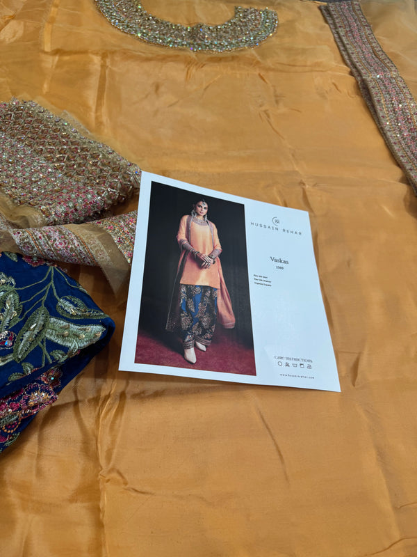 Hussain Rehar orange bridal wedding edition