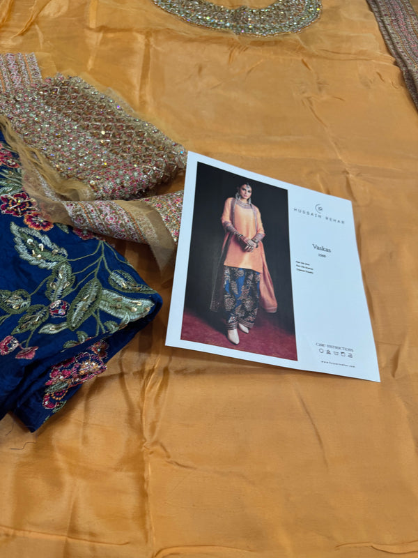 Hussain Rehar orange bridal wedding edition