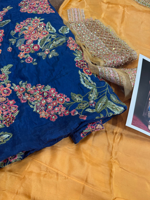 Hussain Rehar orange bridal wedding edition