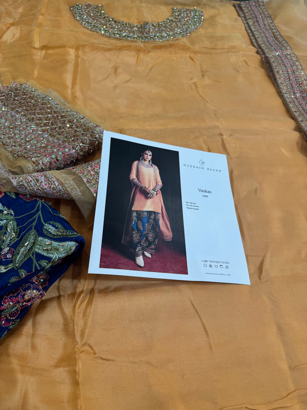 Hussain Rehar orange bridal wedding edition