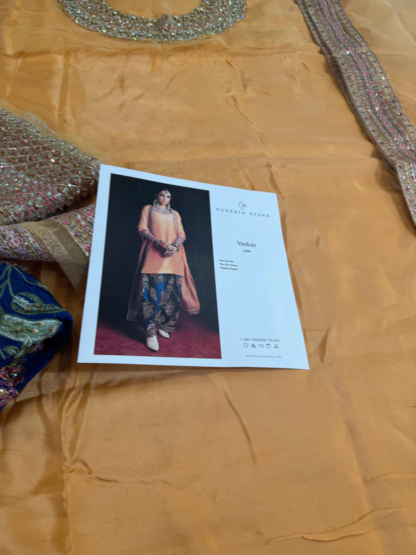 Hussain Rehar orange bridal wedding edition