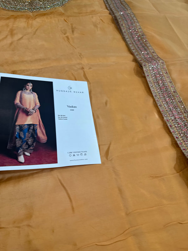 Hussain Rehar orange bridal wedding edition