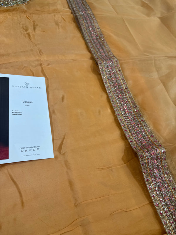 Hussain Rehar orange bridal wedding edition