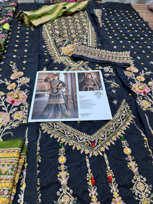 Mohsin Naveed Ranjha black multi wedding collection