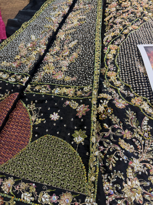 Fahad Hussain coture black wedding edition