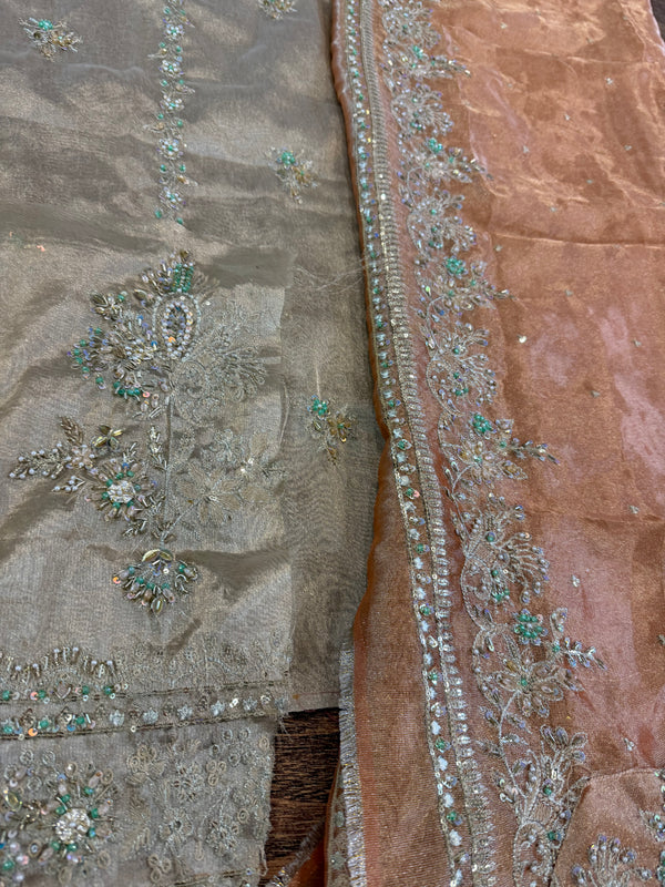 Alina khan golden rust do pata wedding edition