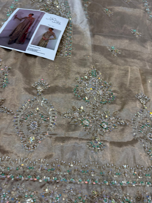Alina khan golden rust do pata wedding edition