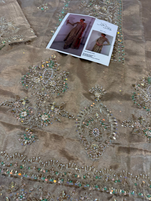 Alina khan golden rust do pata wedding edition