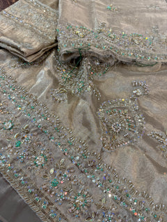Alina khan golden rust do pata wedding edition