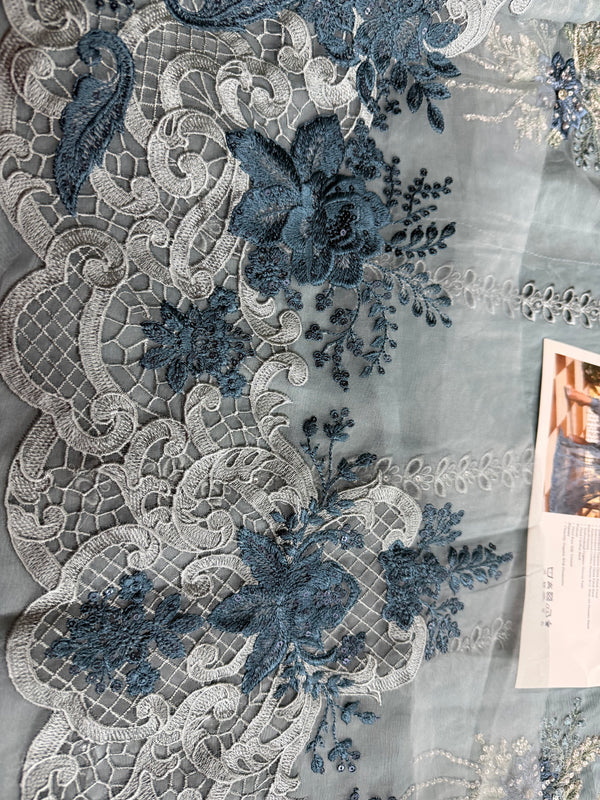Maria B chiffon sky wedding edition