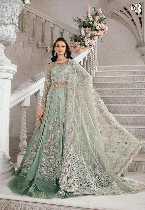 Pista green bridal dress hotsell