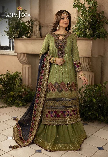 Asim jofa green blue wedding edition