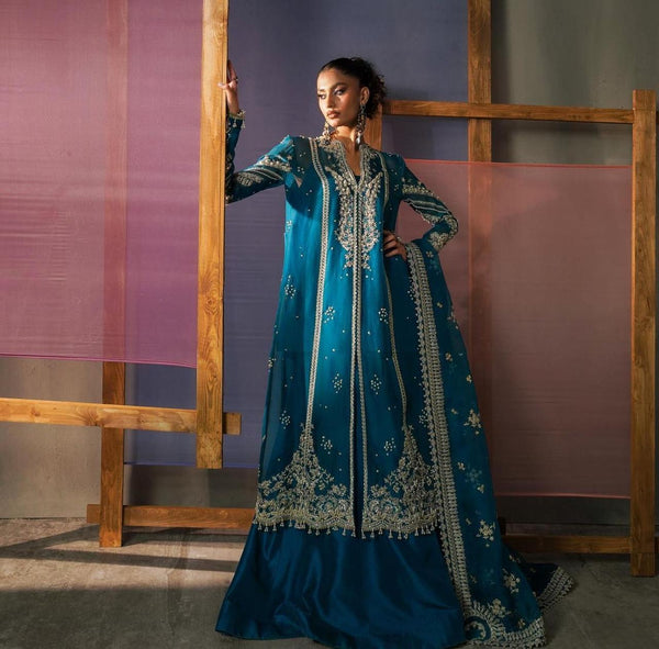 Saad bin shahzad  teal blue wedding collection