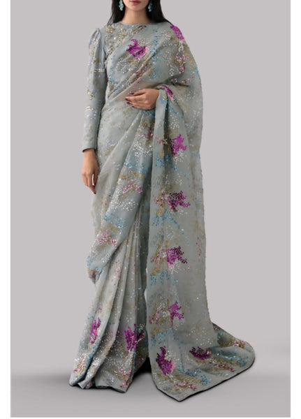 Inspired by muse grey saree