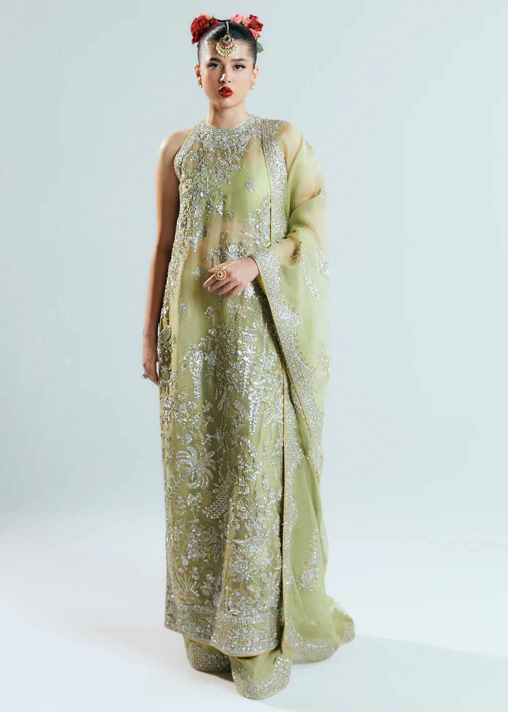 Hussain rehar pista green wedding edition Hussain rehar pista green wedding edition