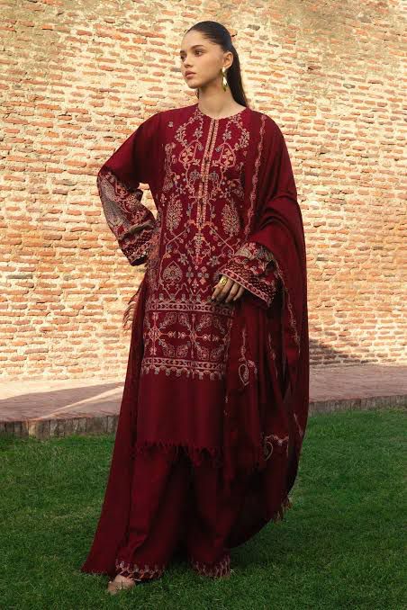 Zara shahjahan red winter collection