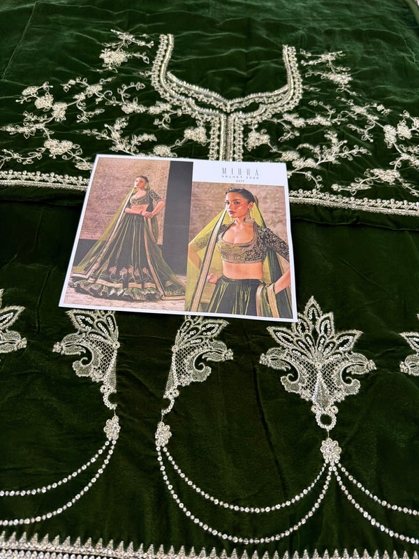 Mihha green chiffon bridal edition