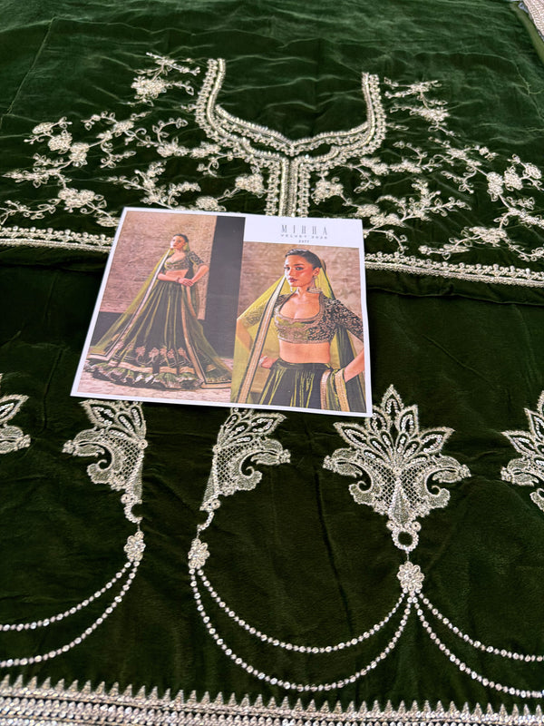 Mihha green chiffon bridal edition