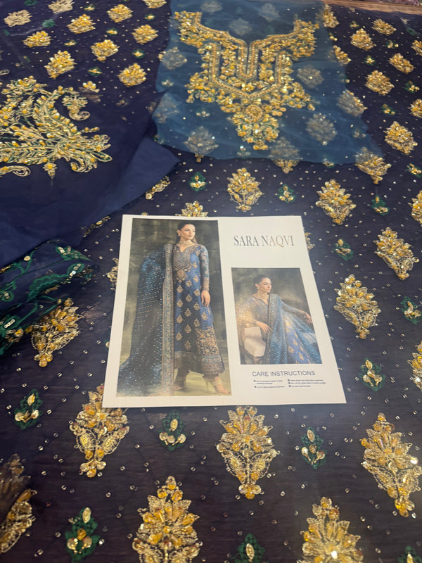 Sara naqvi blue wedding edition