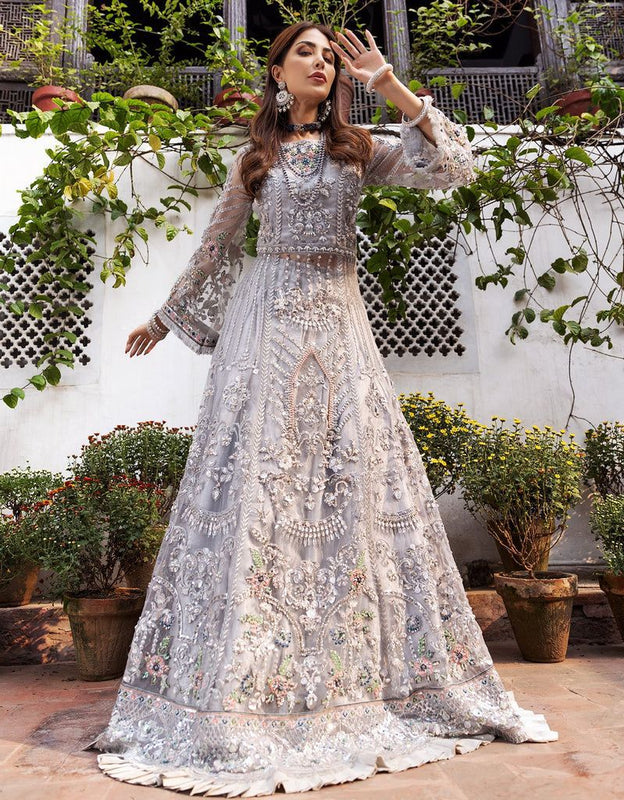 Eman Adeel lilac maxy bridal wedding edition