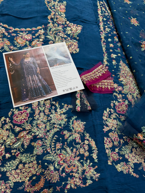 Hussain rehar blue multi wedding edition