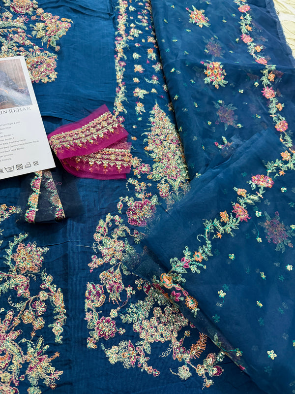 Hussain rehar blue multi wedding edition