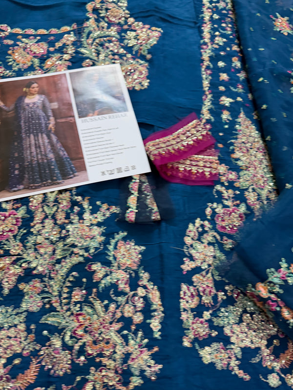 Hussain rehar blue multi wedding edition