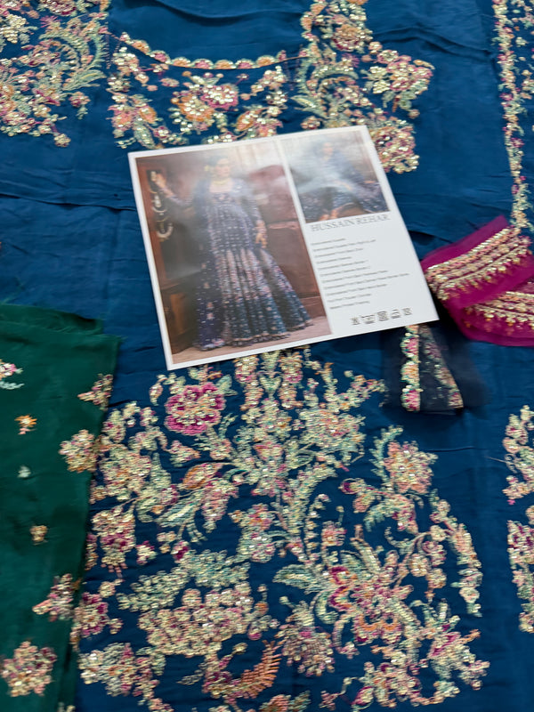 Hussain rehar blue multi wedding edition