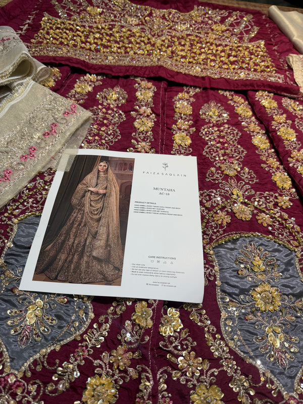 Faiza saqlain golden merino wedding edition