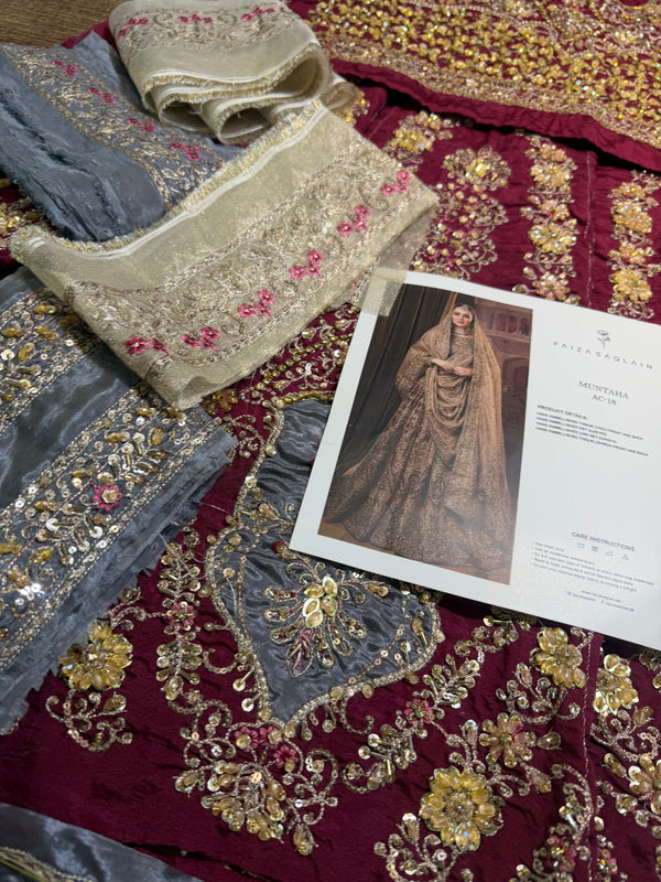 Faiza saqlain golden merino wedding edition