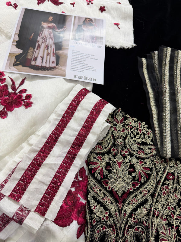 Hussain Rehar wedding edition (indian raw silk) 16 panelled