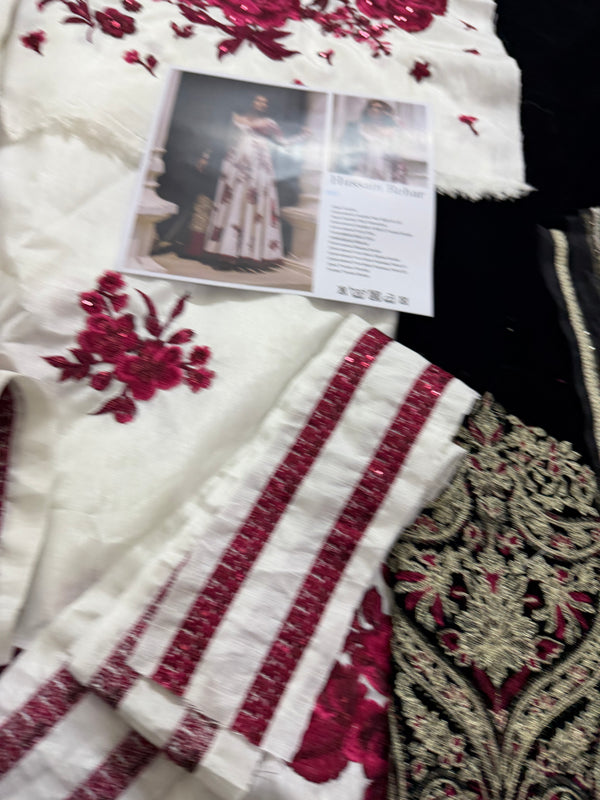 Hussain Rehar wedding edition (indian raw silk) 16 panelled